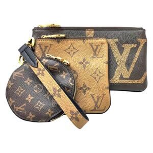LOUIS VUITTON Authentic Brown Monogram Pochette Pouch